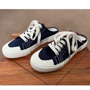 Jenn Ardor Women Navy Blue Canvas Mule Sneakers Size 8 NWOT
